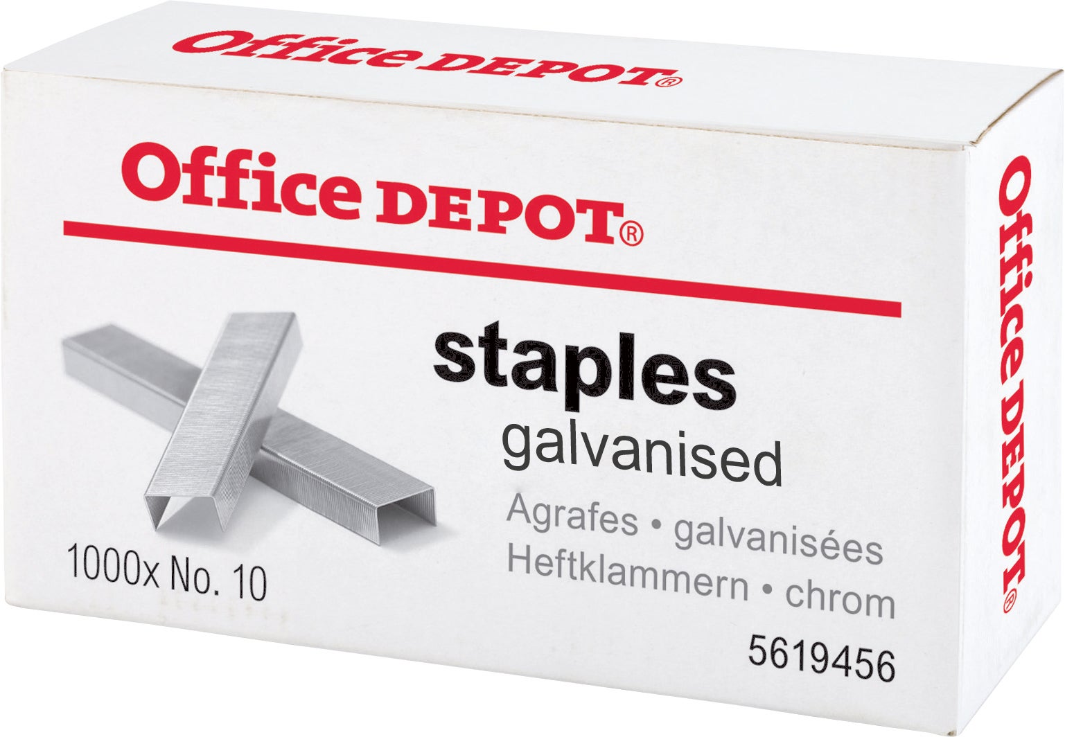 Häftklammer Office 10 1000 st/fp