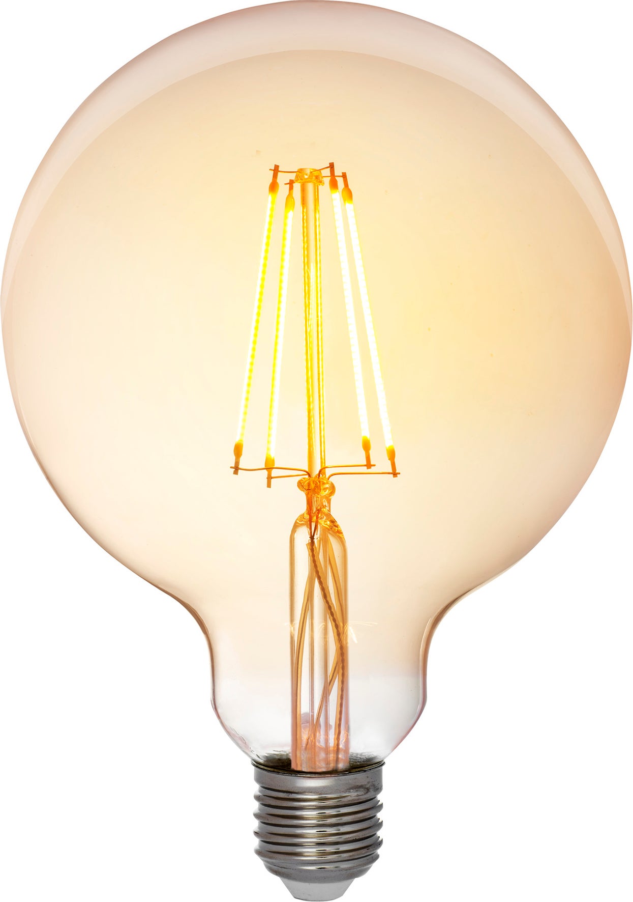 LED Filament globlampa 125 mm E27 1,3W Amber