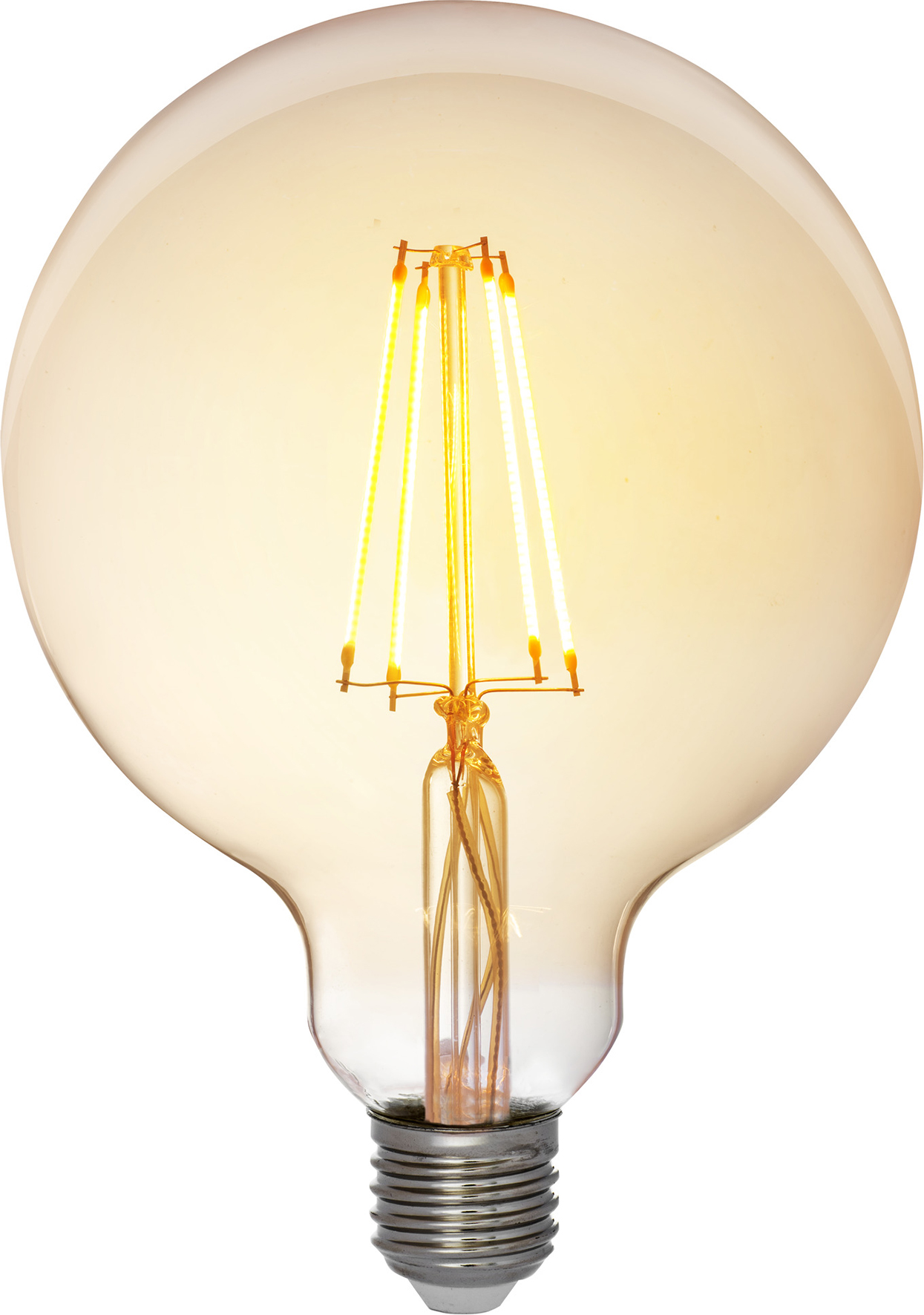 LED Filament globlampa 125 mm E27 1,3W Amber