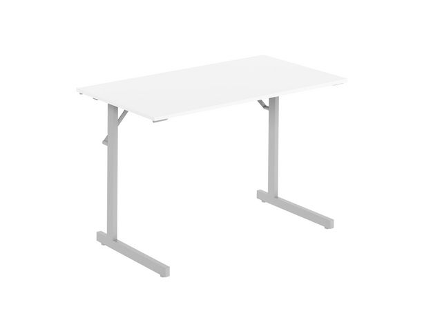 Fällbord 1200x500x715x18 vit/silv