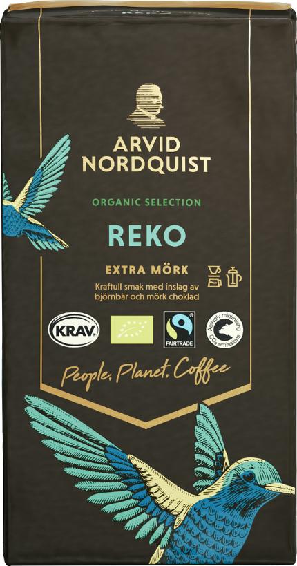 Kaffe REKO Malet Extra mörkrost 450 g Eko Arvid Nordquist