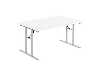 Fällbord 1600x800x730x25 vit/silver