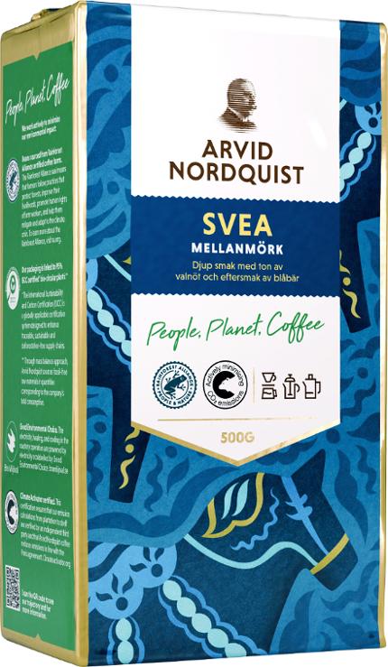 Kaffe Svea Malet Mellanmörk 500 g Arvid Nordquist