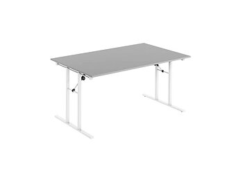 Fällbord 1600x800x730x25 grå/vit