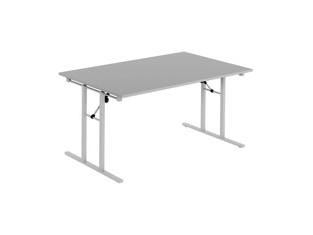 Fällbord 1600x800x730x25 grå/silver