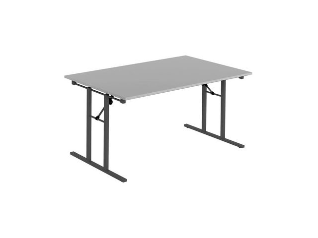 Fällbord 1600x800x730x25 grå/svart