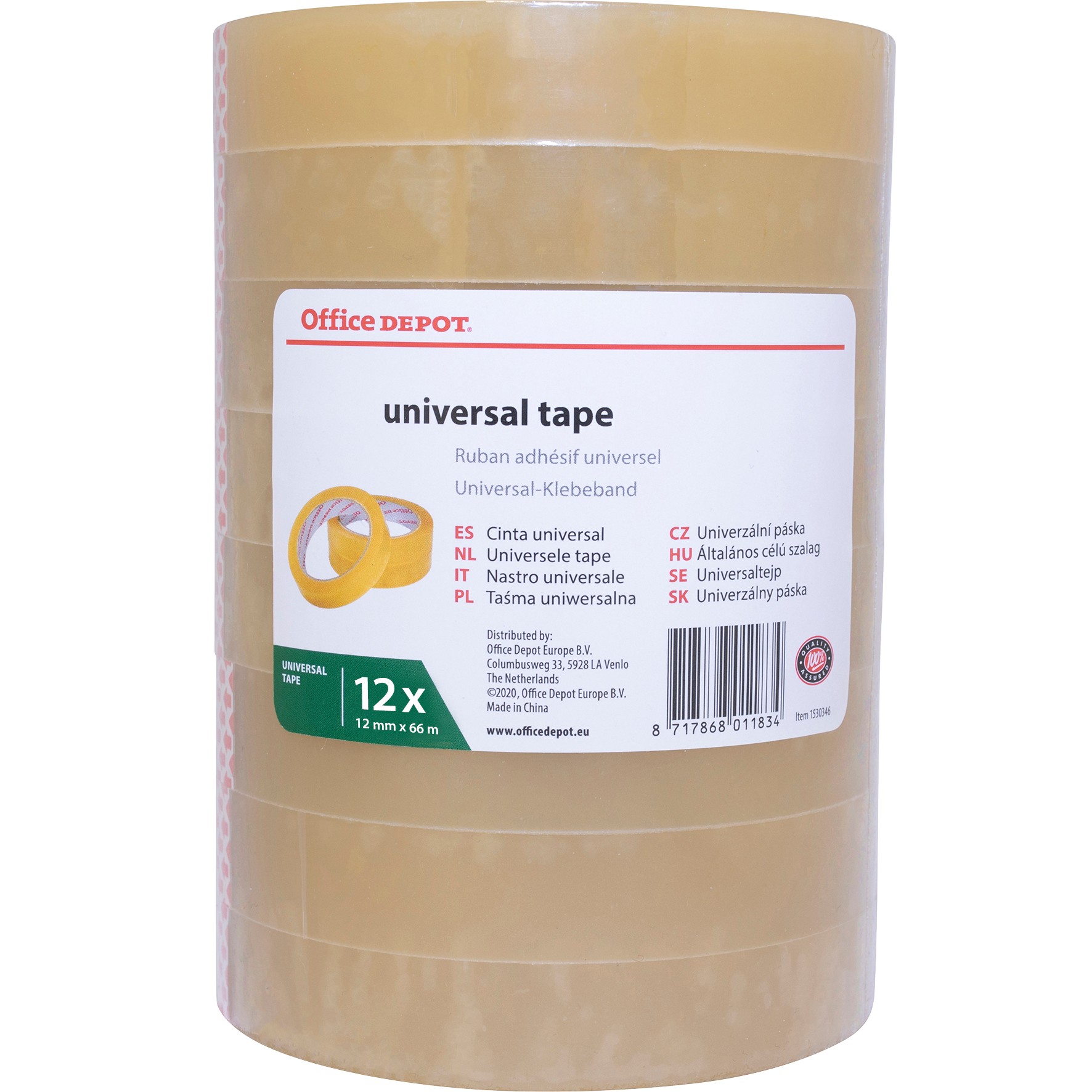 Kontorstejp Office Depot 12x66 12/fp