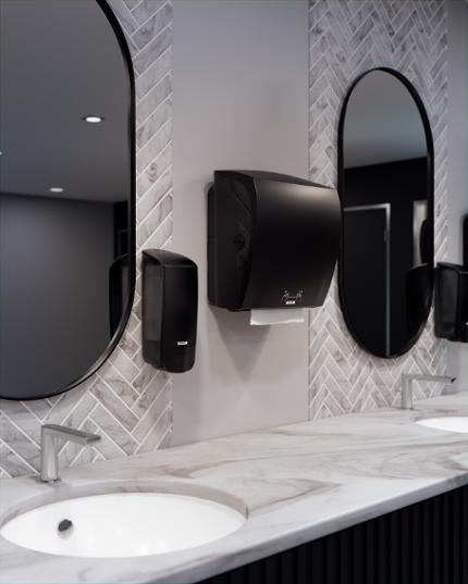 Handduksdispenser Hybrid Svart