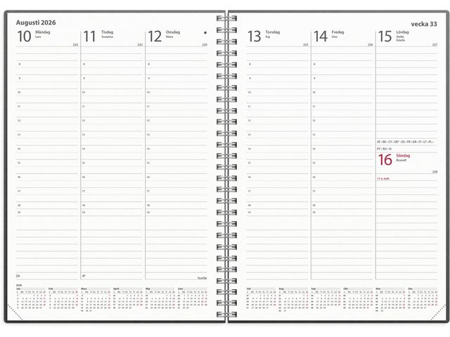 Kalender Weekly A5 2026 beige