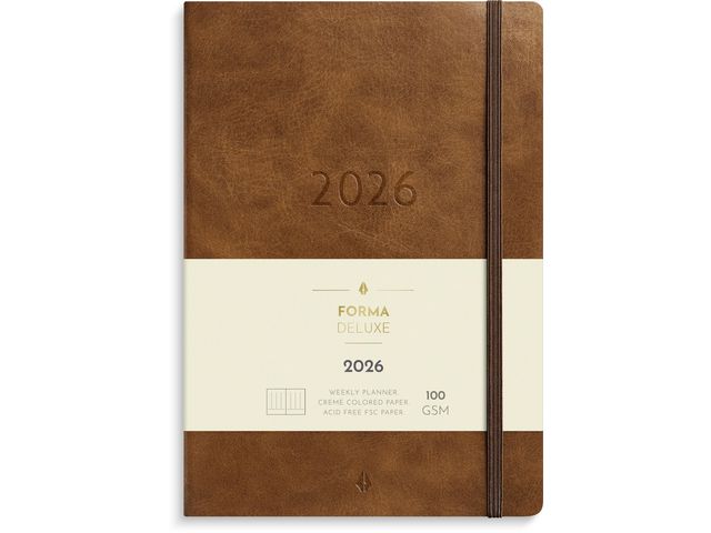 Kalender Agency Forma Deluxe 2026 brun