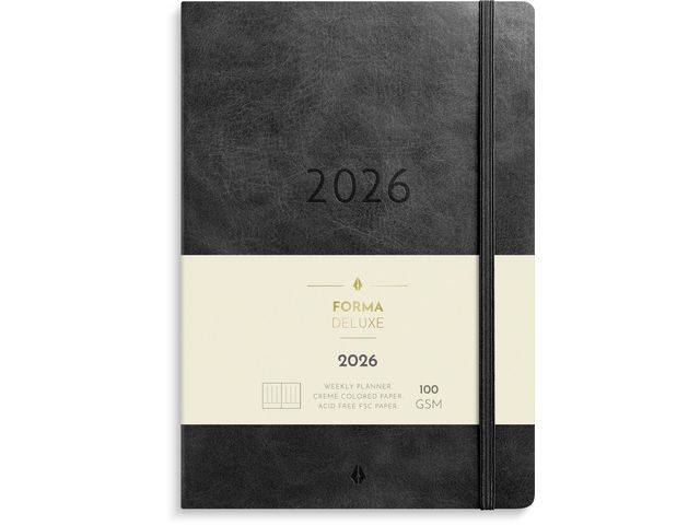 Kalender Agency Forma Deluxe 2026 svart