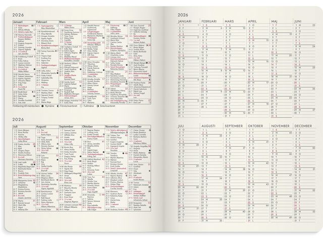 Kalender Agency Forma Deluxe 2026 svart