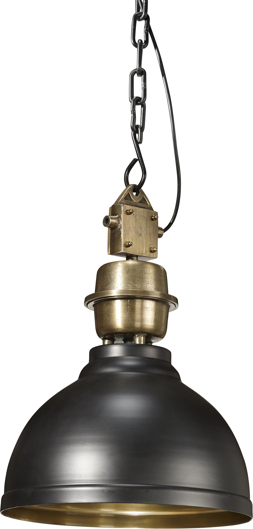 Taklampa Manchester Svart / Mässing 35 cm