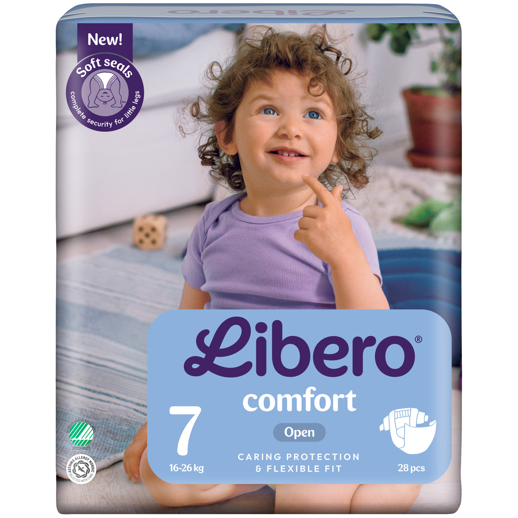 Blöjor Libero Comfort 7, 16–26 kg 28-pack