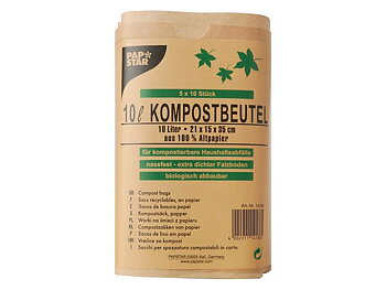 Kompostpåse PURE papp 10L brun 50/fp