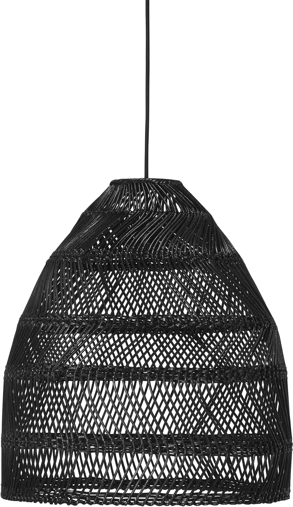 Taklampa / Takskärm Maja Wicker svart 53 cm