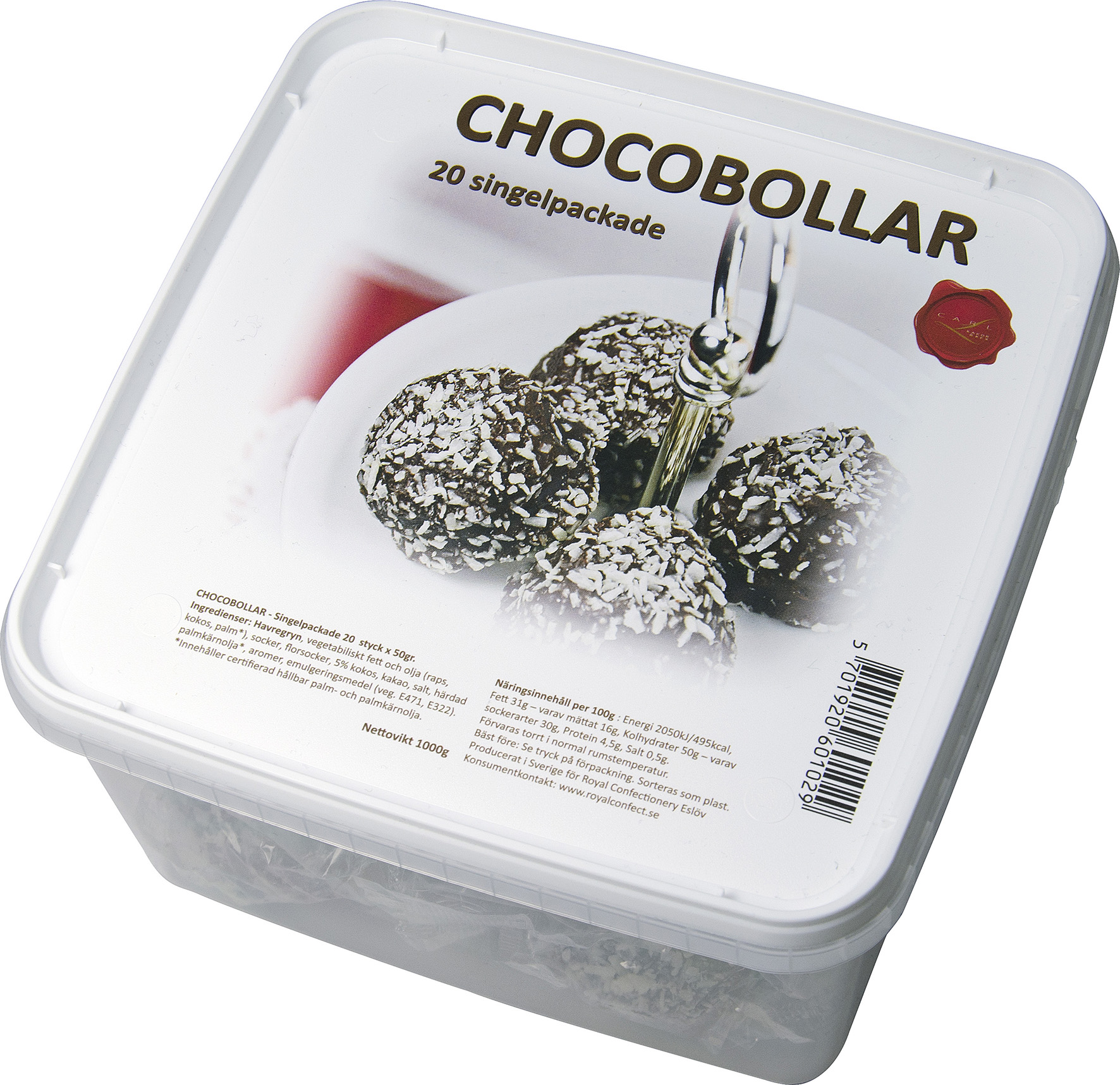 Chocobollar singelpack 1 kg 20-pack