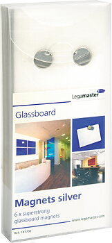 Magnet glastavla 12mmsilver 6f