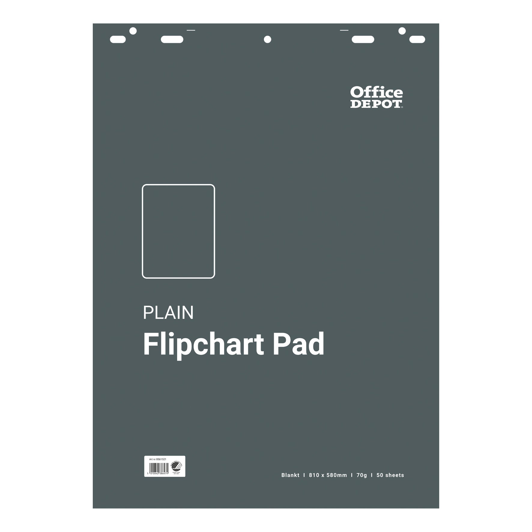 Blädderblock Office Depot 580 x 810 mm olinjerad 50 blad/block