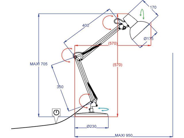 Lampa ALUMINOR Calypsa LED svart
