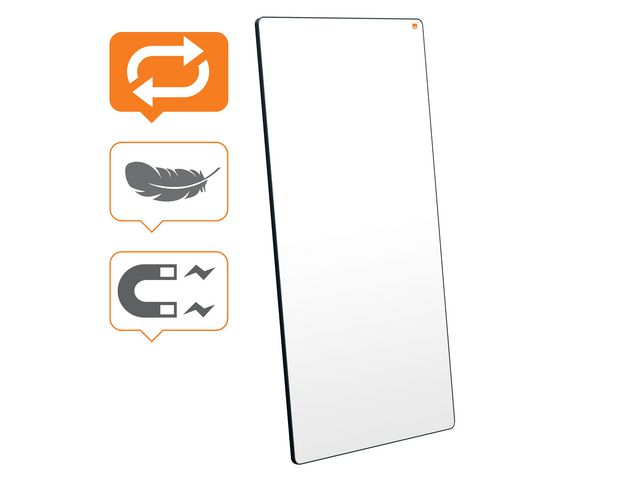 Whiteboard NOBO MoveMeet svart 180x90