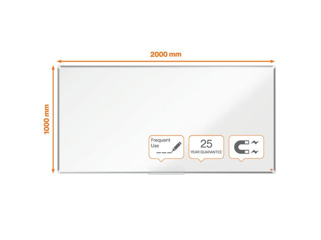 Whiteboard Premium Plus Emalj 2000 x 1000 mm