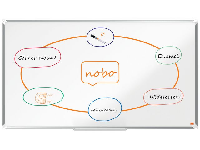 Whiteboard Premium Plus Bred Emalj 55"
