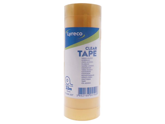 Kontorstejp LYRECO 33mx15mm klar 10/fp