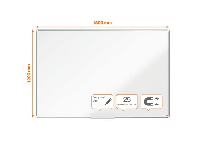 Whiteboard Premium Plus Emalj 1800 x 1200 mm