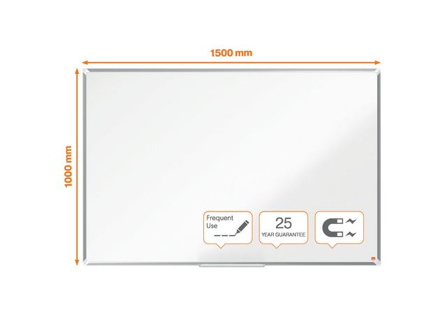 Whiteboard Premium Plus Emalj 1500 x 1000 mm