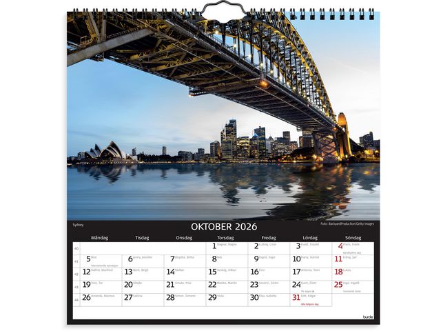 Väggkalender Skylines 2026