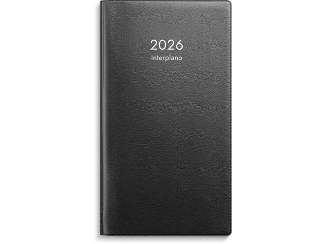 Kalender Interplano 2026 plast svart