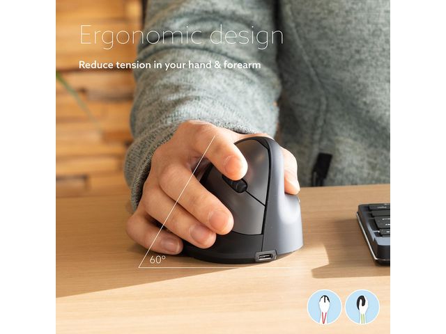 Mus Ergonomisk R-GO trådlös höger M