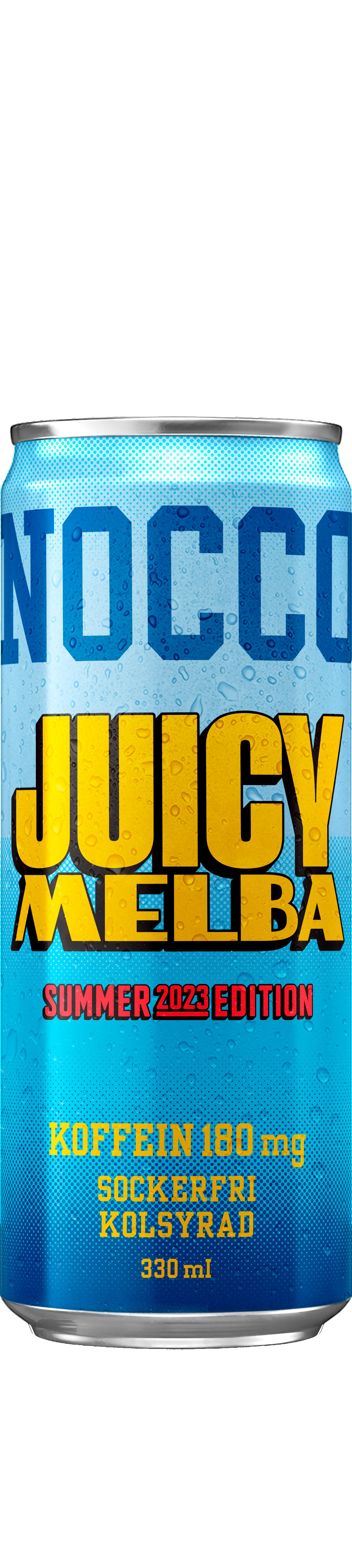Energidryck Nocco Juicy Melba 33 cl inkl pant