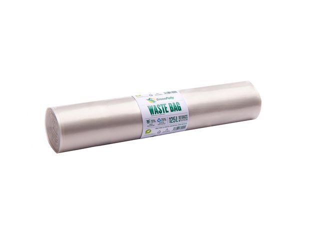 Plastsäck BIO 125L 45my transp 10/rl