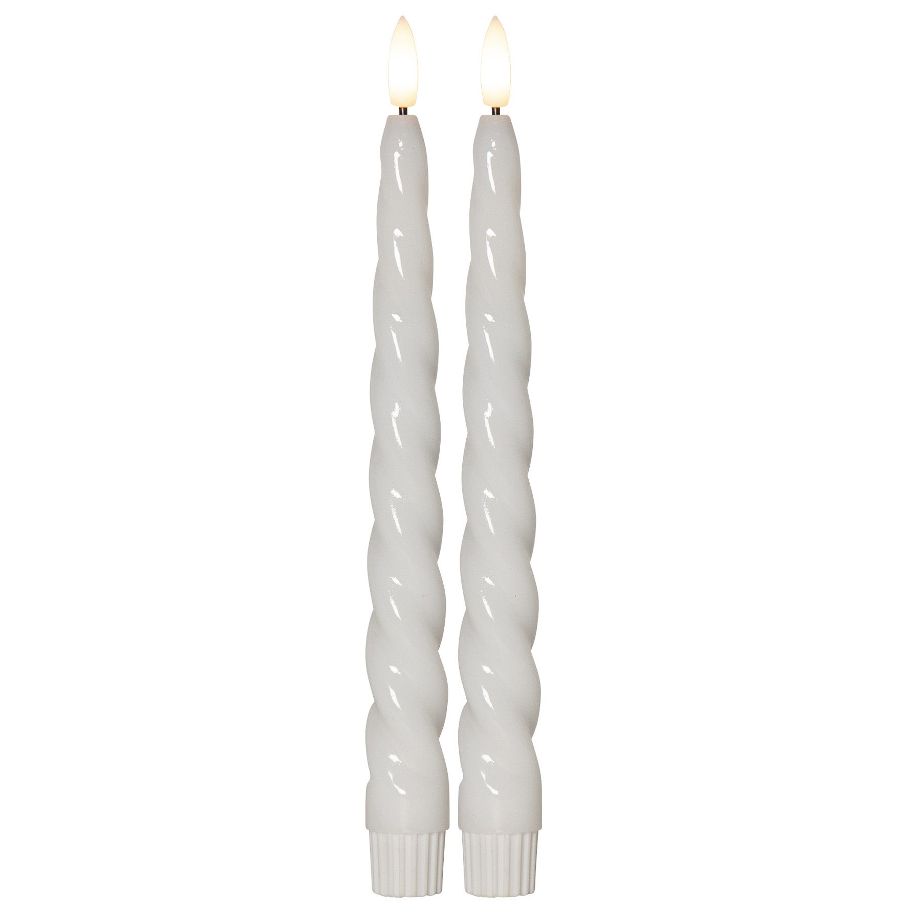 LED Antikljus Flamme Shine 2-pack vit
