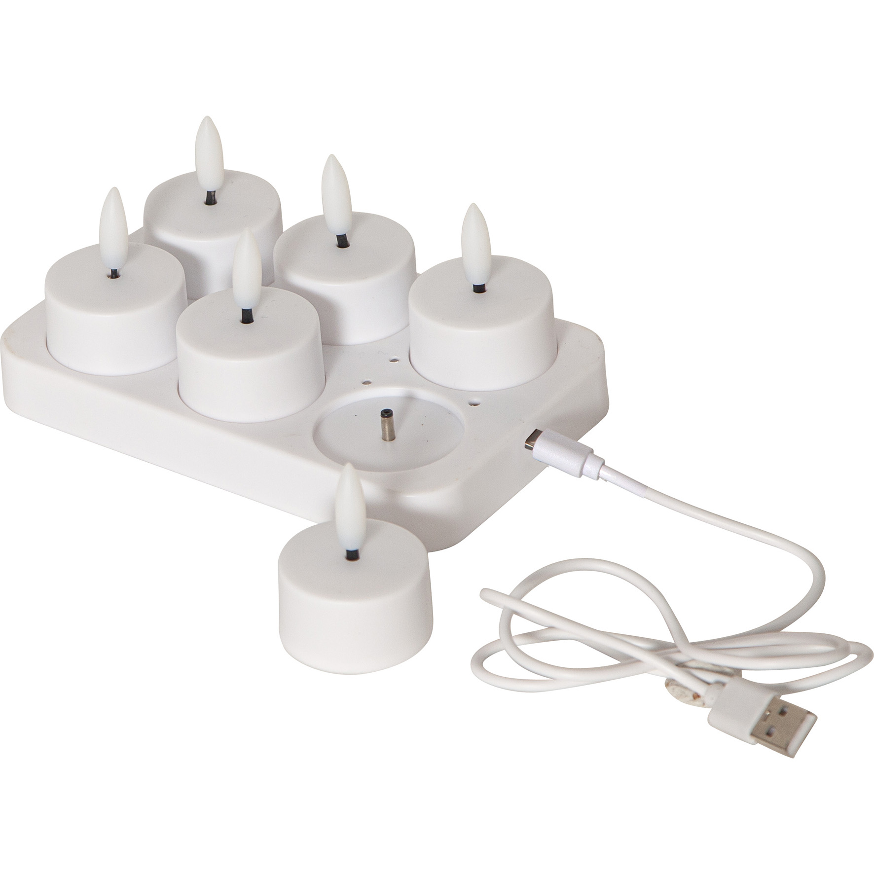 LED Värmeljus Charge 6-pack