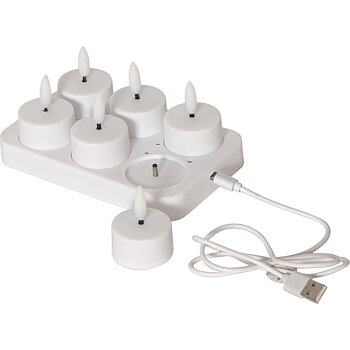 LED Värmeljus Charge  6-pack