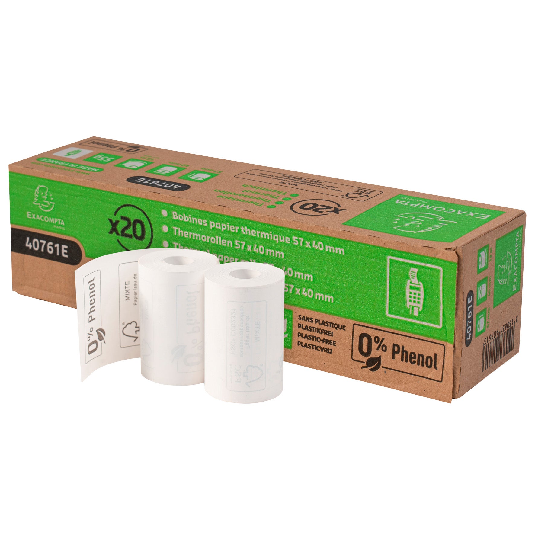 Kassarulle 57x40 mm 18 m 20-pack Bisfenol-fri