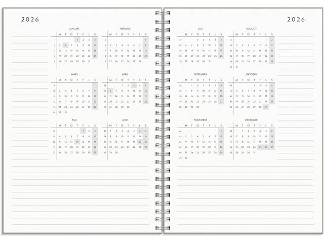 Kalender Planera mera 2026