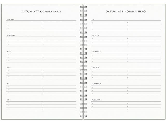 Kalender Planera mera 2026