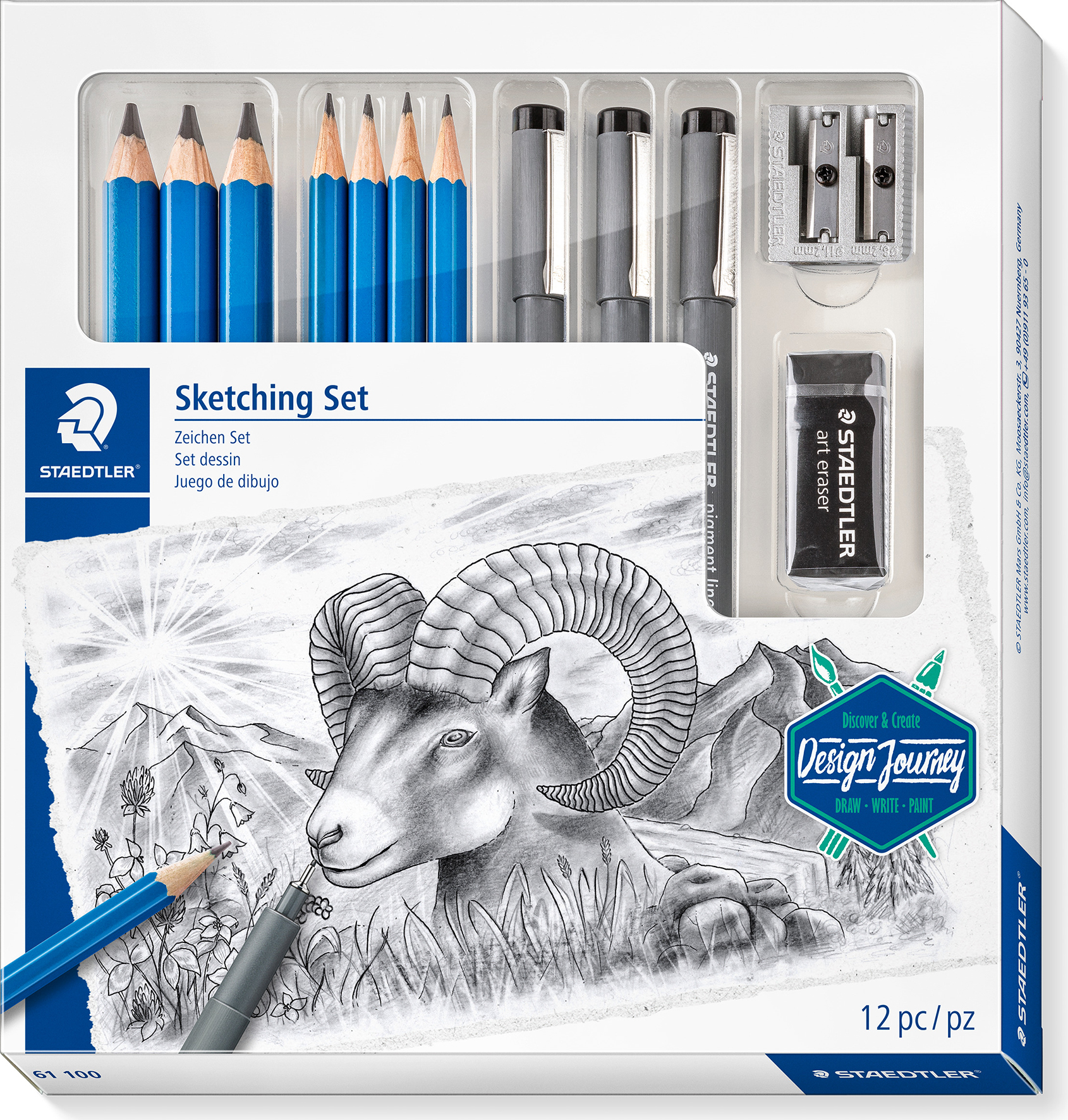 Skisset Staedtler 12 st/fp