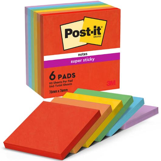 Notes POST-IT SS Playful 76x76 6/fp