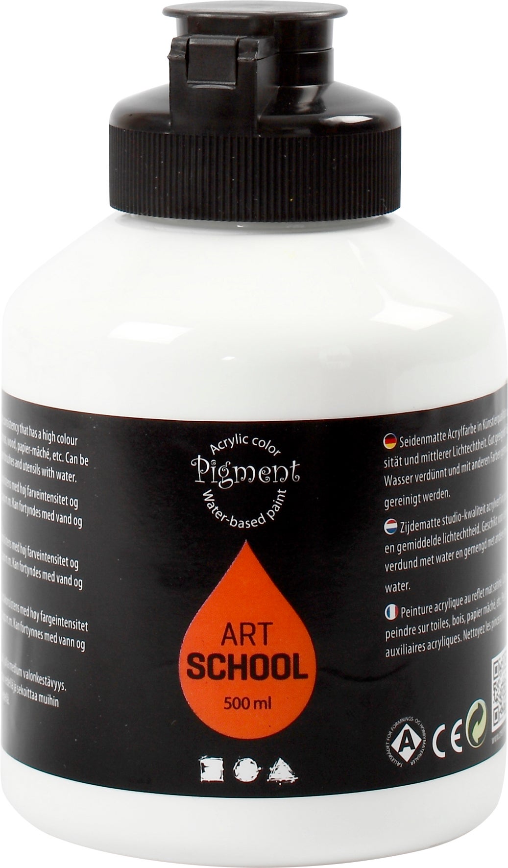 Akrylfärg Pigment 500 ml vit