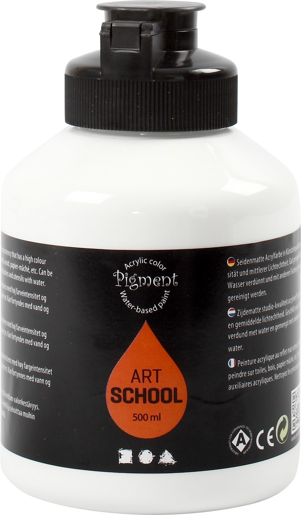 Akrylfärg Pigment 500 ml vit
