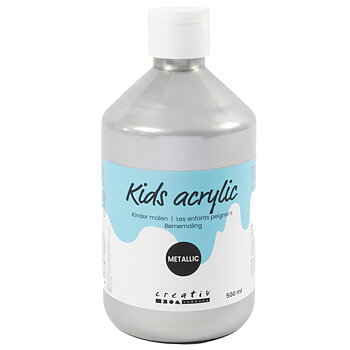 Akrylfärg metallic 500ml silve