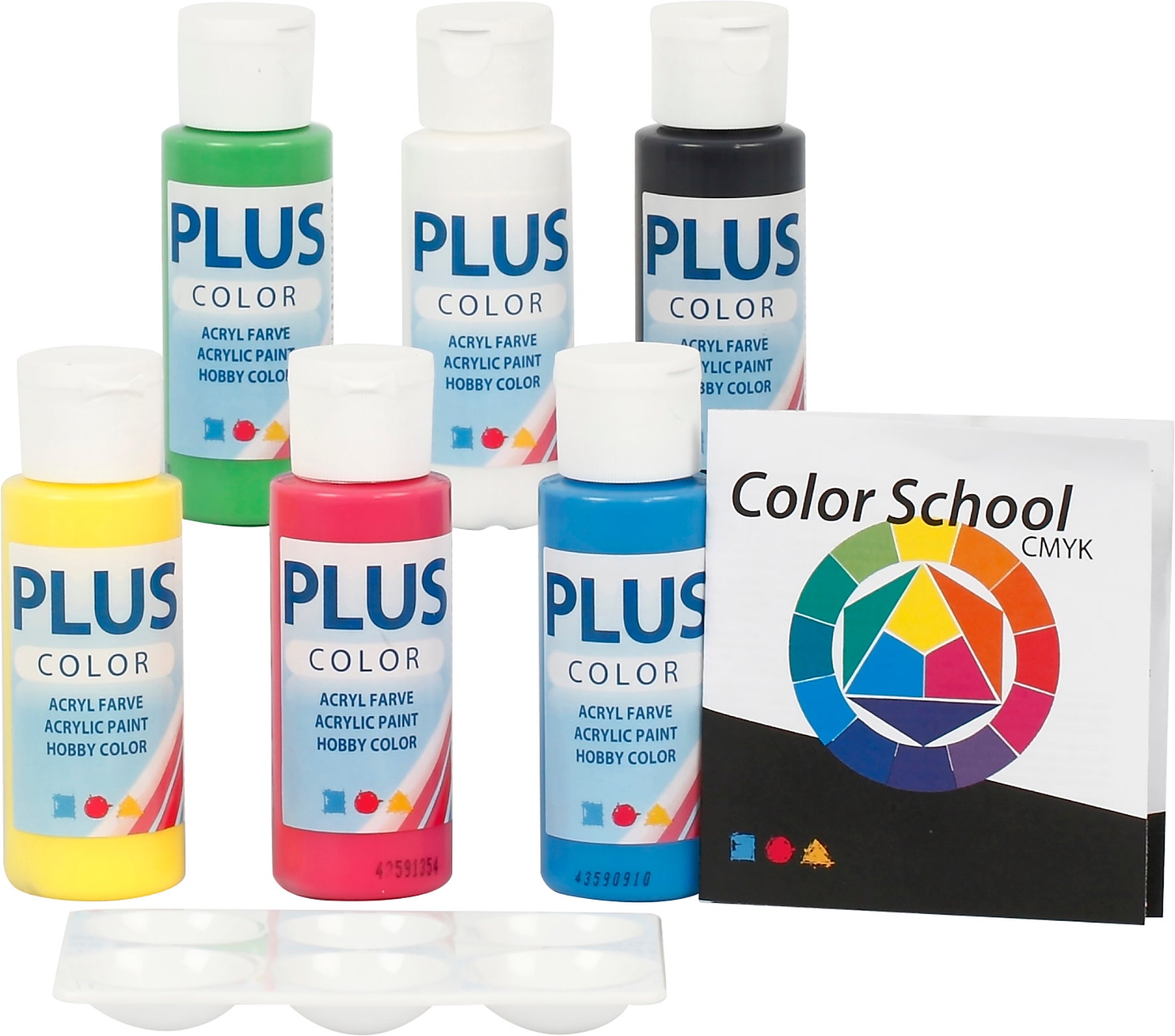 Hobbyfärg Plus Bas 6 x 60 ml