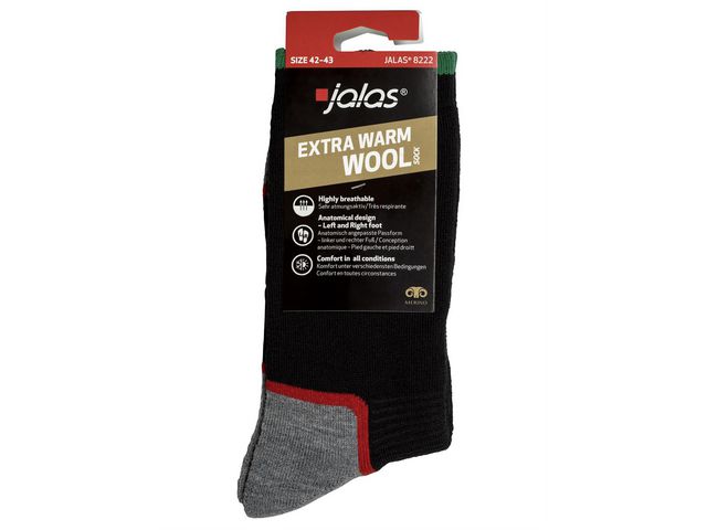 Strumpa merino JALAS 8222 sv/grå 36-38