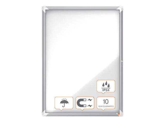Anslagstavla låsbar Ute 9x A4 Magnetisk Nobo