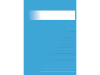 Skrivhäfte A5 linjerat 8,5mm mellanblå